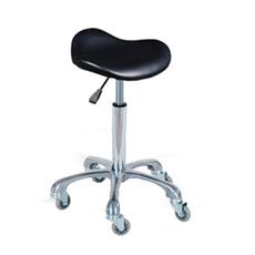 Cutting stool with black base and gas lift