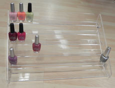 Acrylic counter Display of 72 bottles over 6 shelves (M-T6X12)