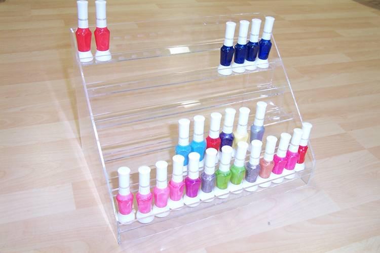 Features: This acrylic nail polish stand holds approx 60 bottles in 6