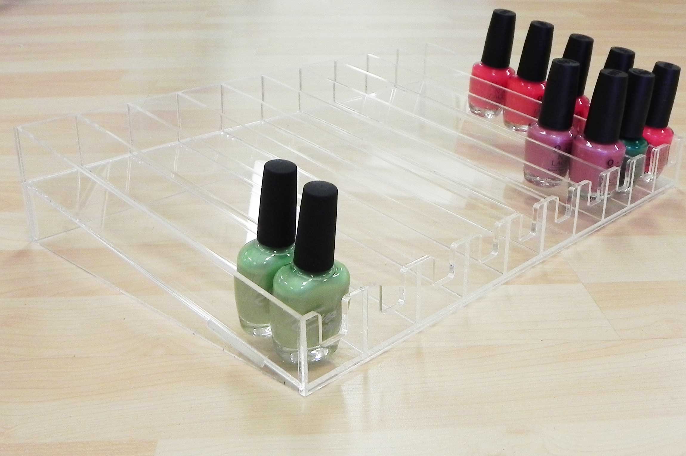Salon Equipment acrylic Nail Polish Displays for counter or wall.