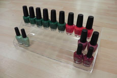 Acrylic counter nail polish stand with 3 shelves (DISP84)