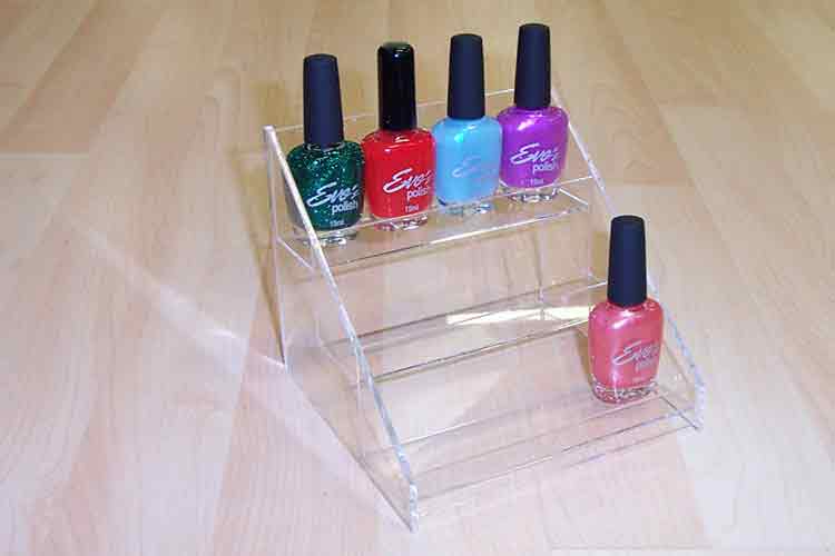 Counter nail polish display with 3 shelves (LA054)