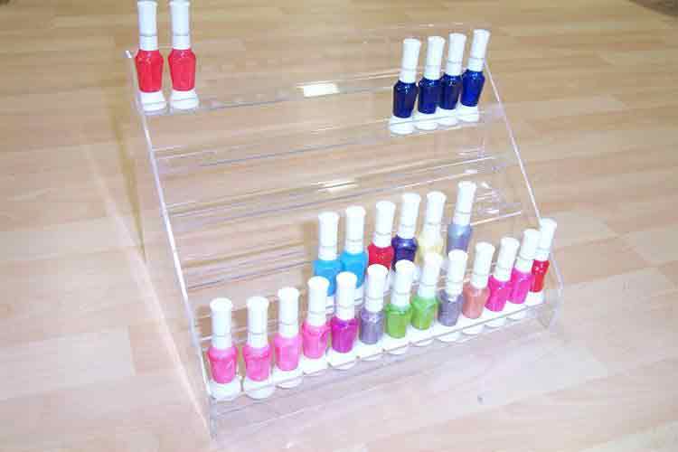 Counter acrylic stand with 6 shelves