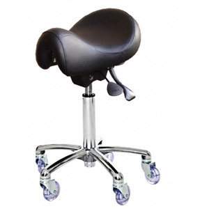 Ergonomic seating with gas lift and metal chrome feet