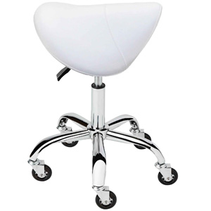 Small Saddle seat with gas lift and metal chrome feet